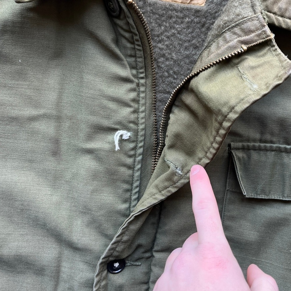 US Military Cold Weather Jacket N4415 192 5577 Size Medium USS Corby DD 817 - Picture 9 of 11